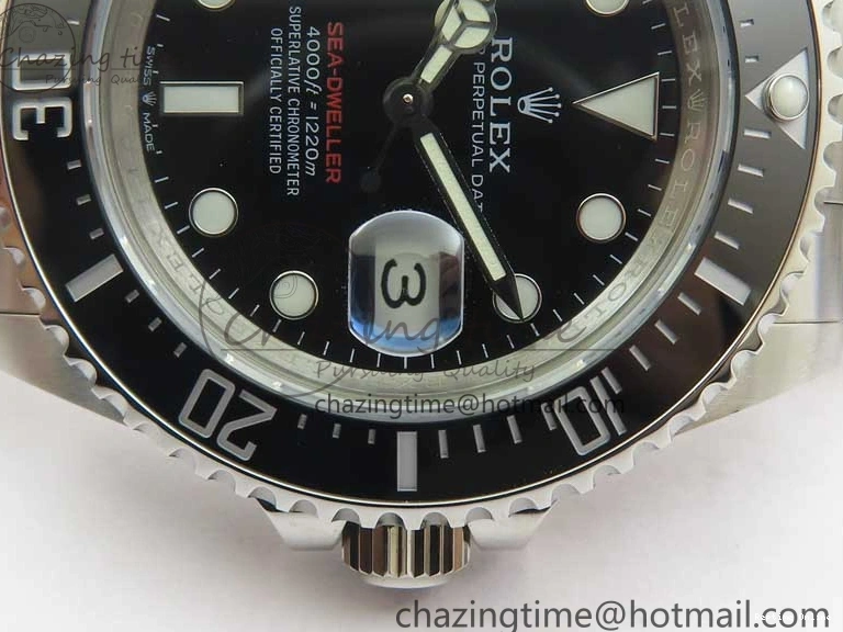 0128 Sea-Dweller 2017 Baselworld 126600 3EF 1:1 Best Edition Black Dial on SS Bracelet A3235 Clone SmoothTexture 2487